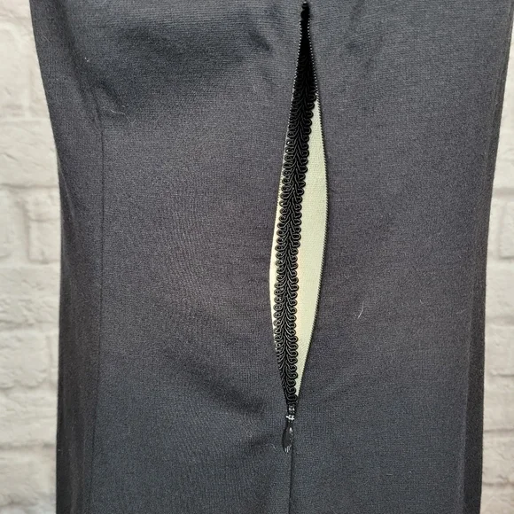 Eileen Fisher Dress Black Sleeveless V Neckline Side Zipper Women's Size M - Picture 8 of 12